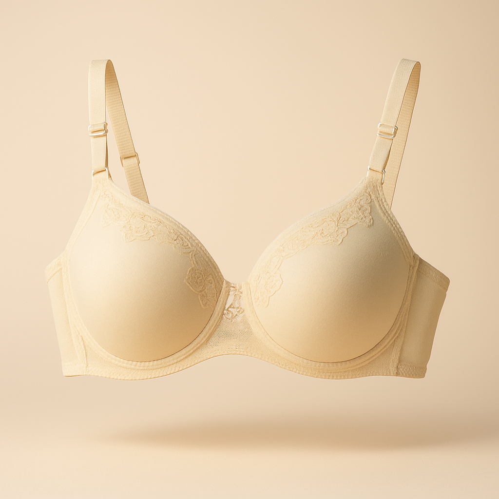 Pack of 3 different Colors-Elegant Lace-Embellished Soft Cup Bra